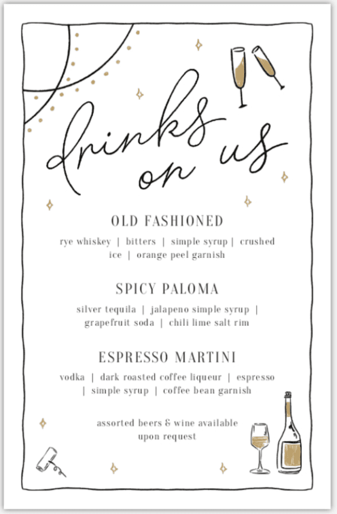 The Best Wedding Signage 2025 - drinks on us